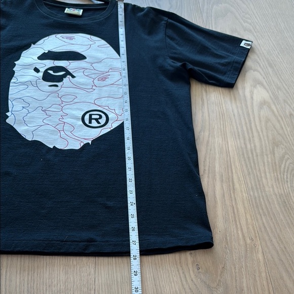Bape Black Short Sleeve Tee with Bold Graphic - Picture 6 of 7